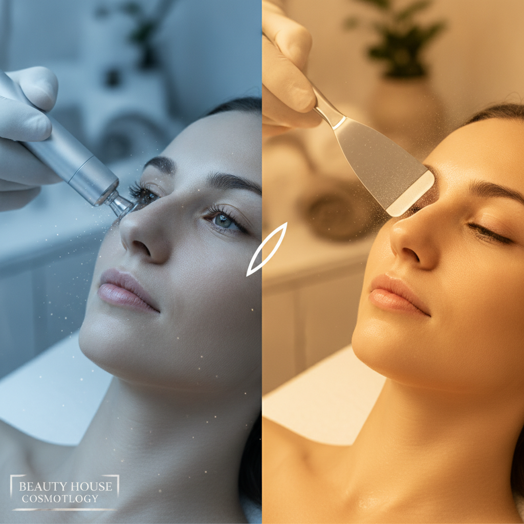 Limpieza facial con punta de diamante vs higiene ultrasónica: cuál elegir